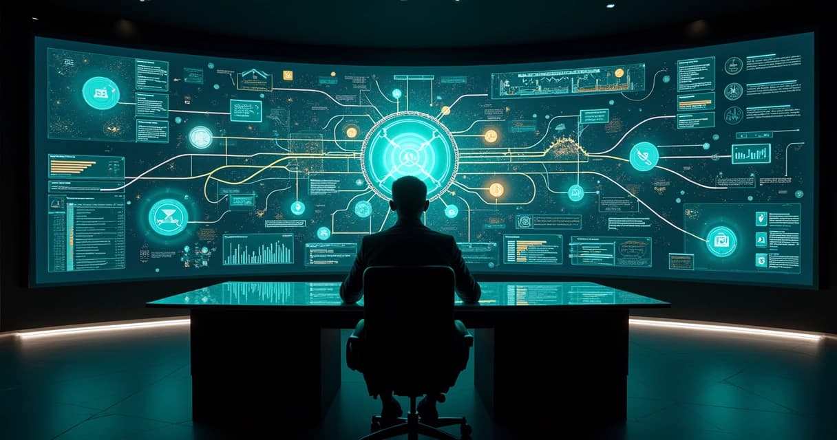 Painel futurista rastreando leads em vários canais digitais